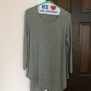 Asymetrical cashmere sweater.